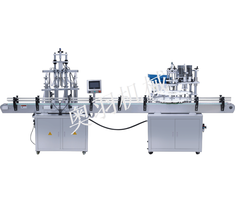 液體肥料四頭自動灌裝旋蓋生產線