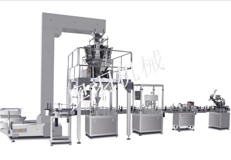 顆粒物料自動理瓶灌裝旋蓋鋁箔封口貼標生產線_http://www.gasket.cc_瓶裝灌裝生產線系列_第1張